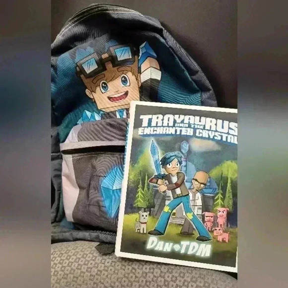 Dan TDM  Minecraft Backpack & 2016 Trayaurus and the Enchanted Crystal Hardcover - Picture 1 of 9